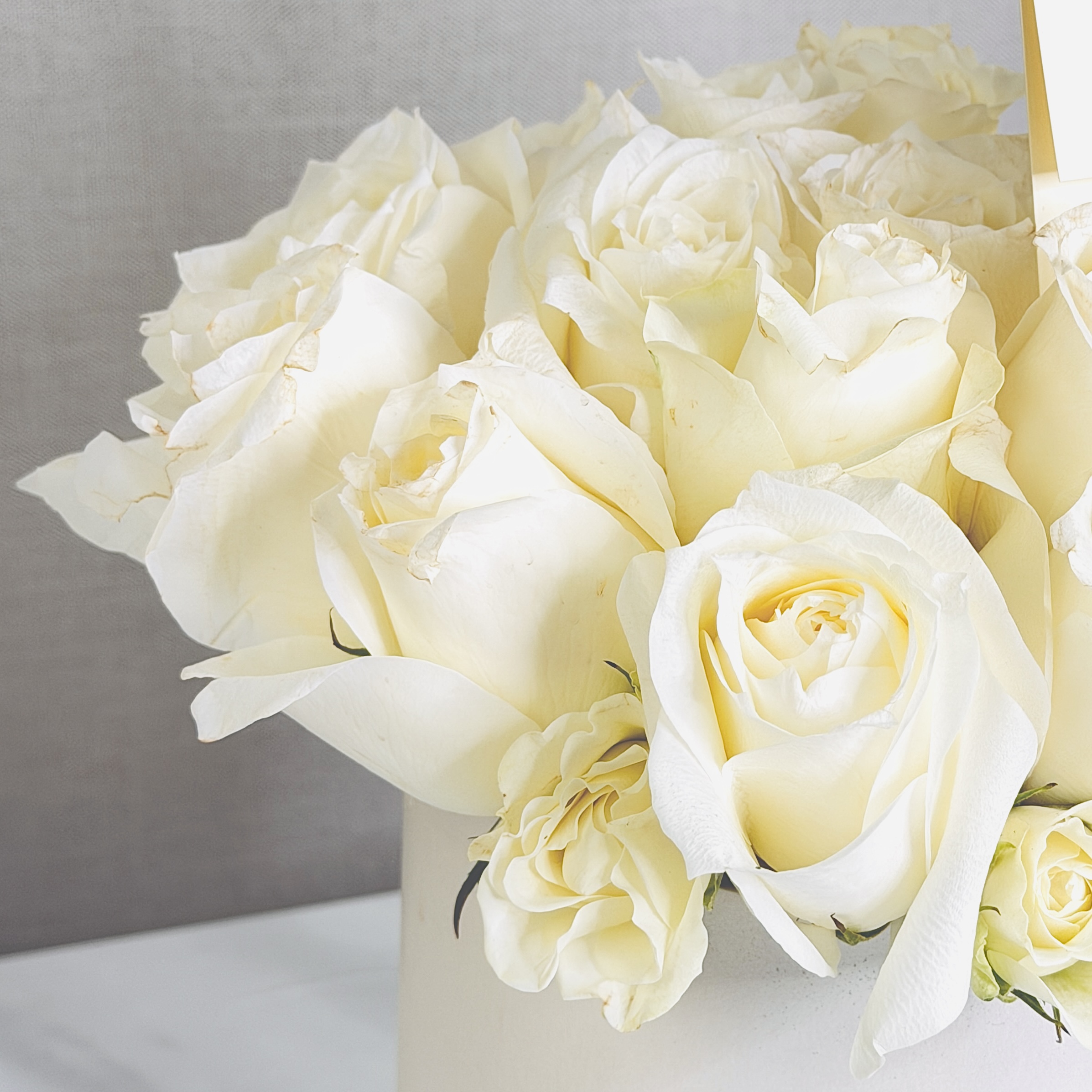 CILINDRO CON ROSAS BLANCAS - Imagen 2