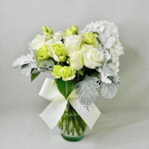 Flores blancas hortensias