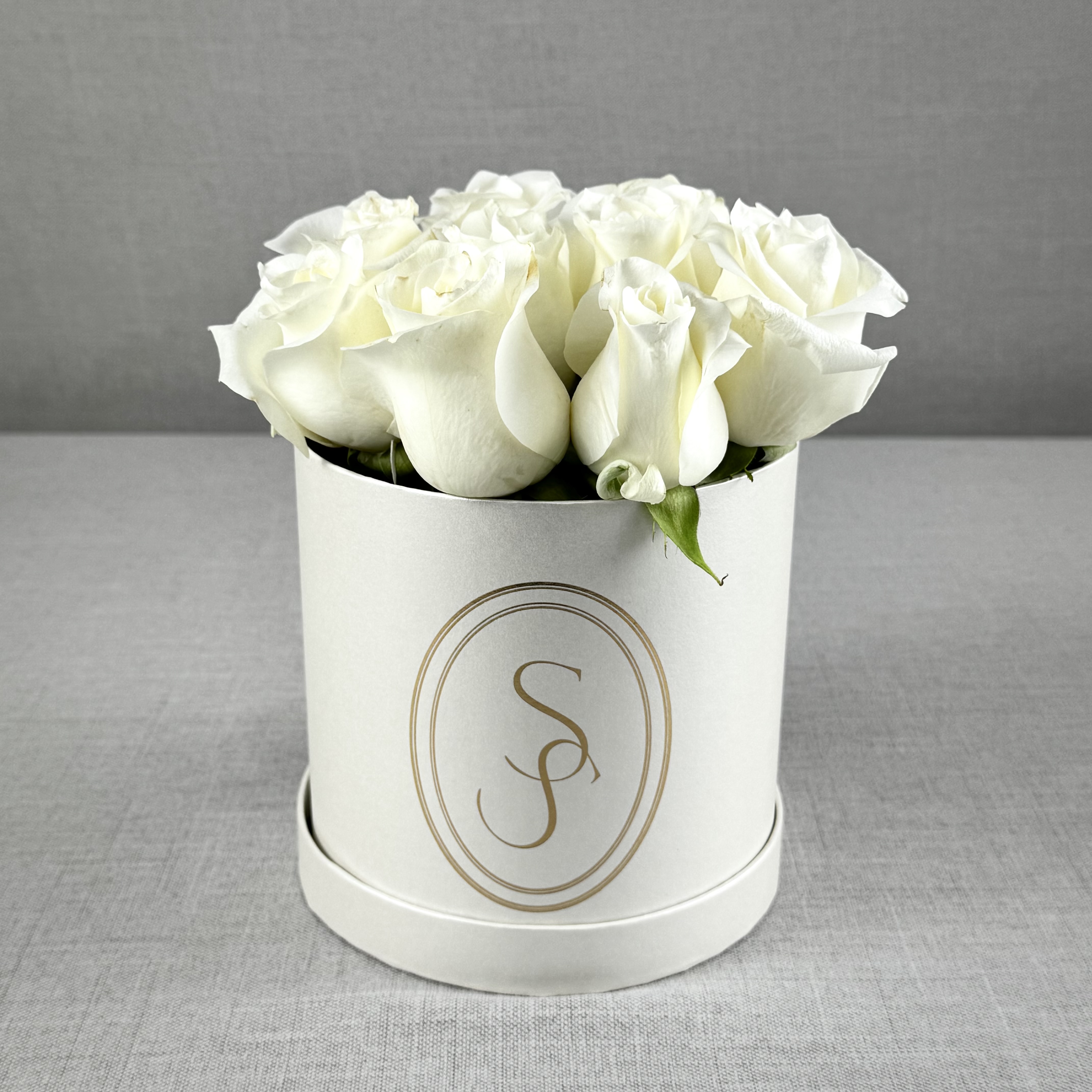 CILINDRO CON ROSAS BLANCAS - Imagen 3