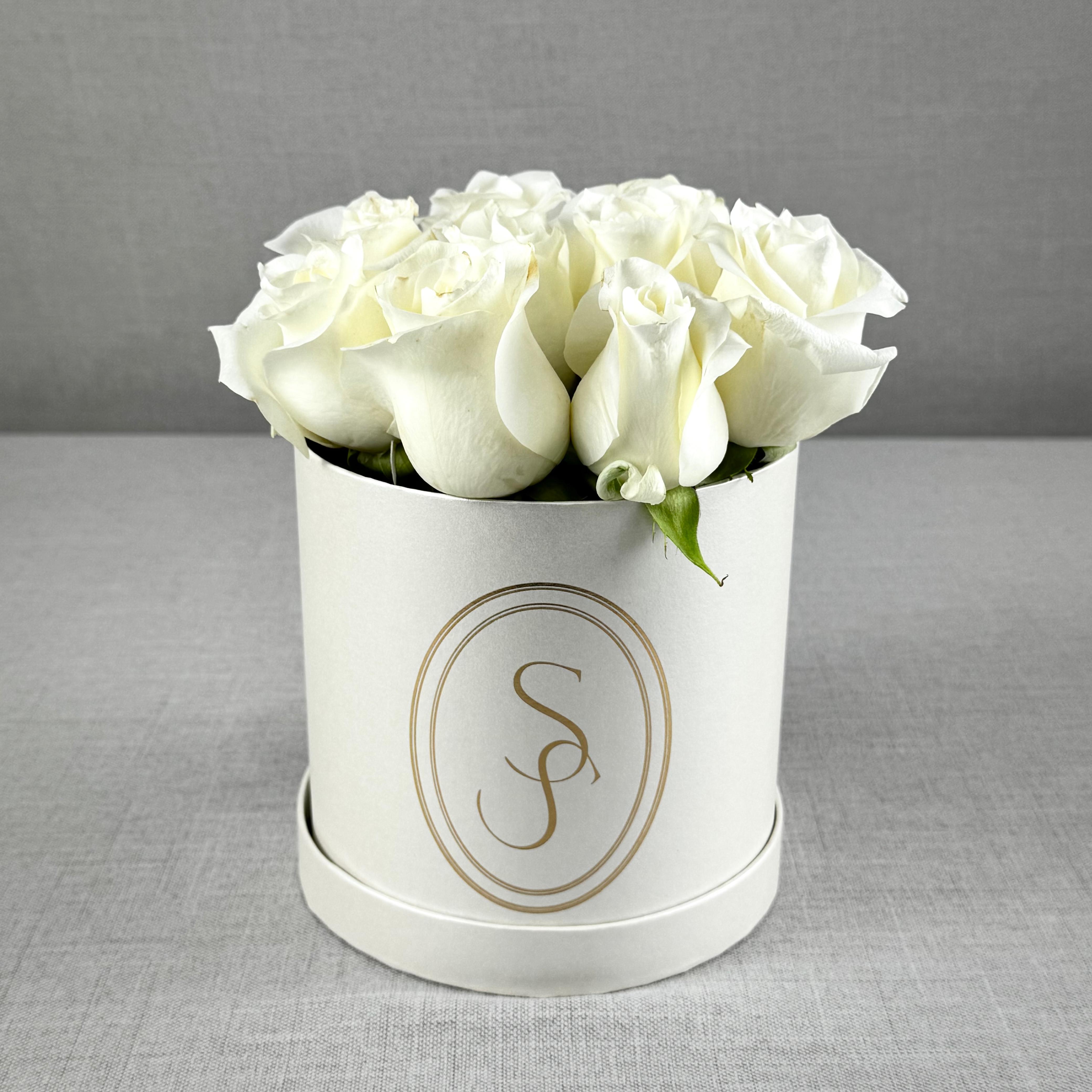 CILINDRO CON ROSAS BLANCAS - Imagen 2