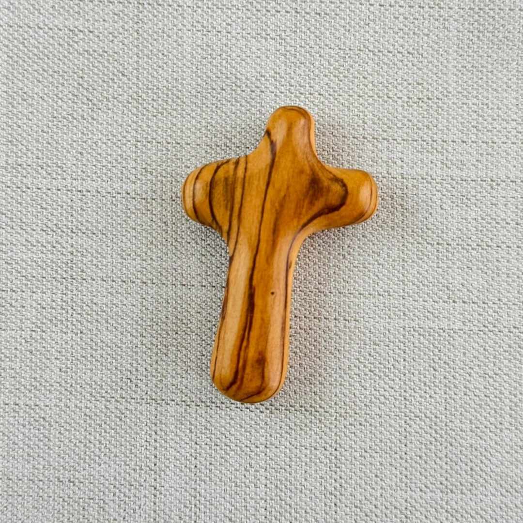 CRUZ DE MANO DE TIERRA SANTA EN TAMAÑO MINI