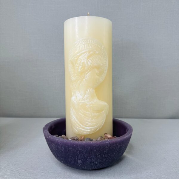 BOWL GRIS Y CAFÉ CON CIRIO - Imagen 2