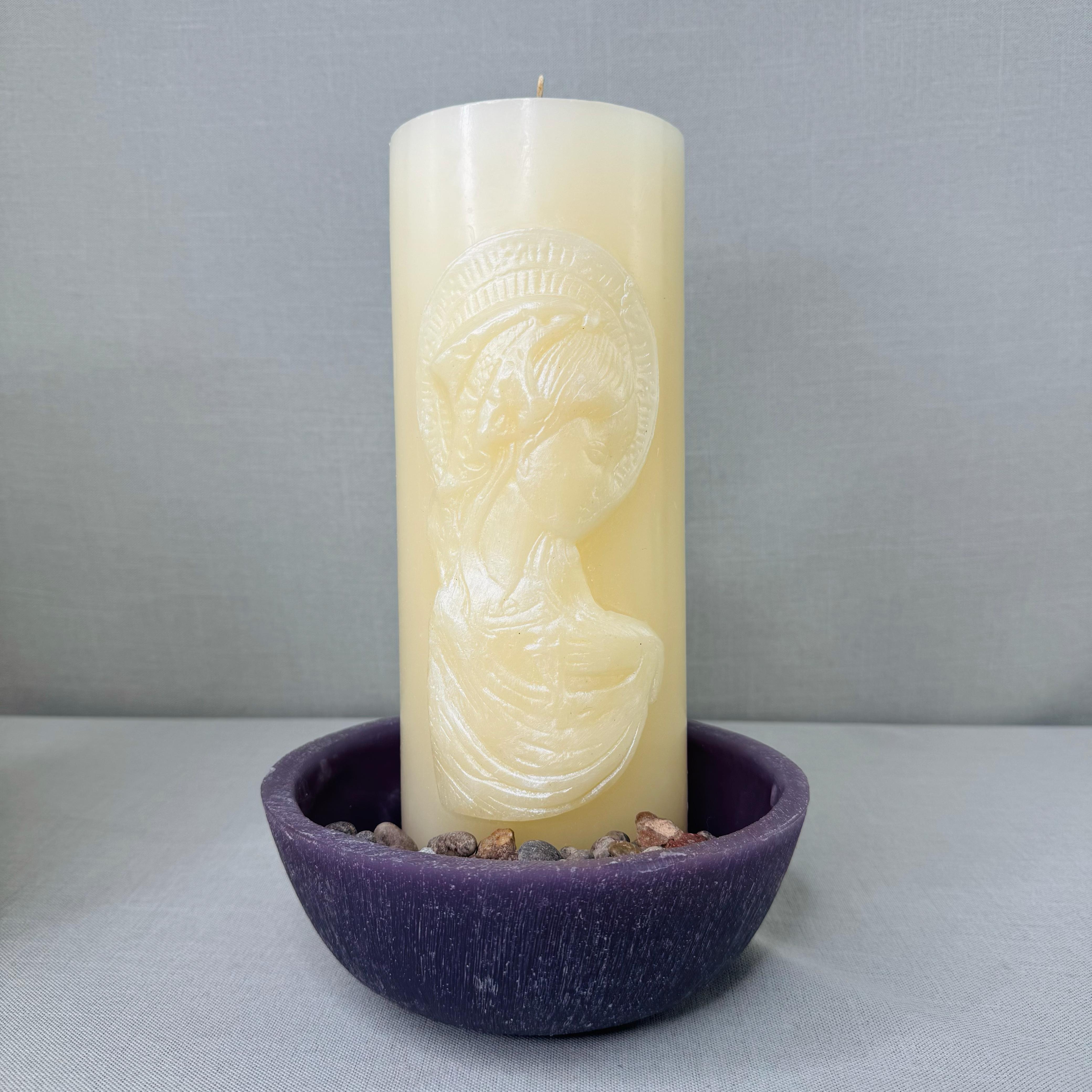 BOWL GRIS Y CAFÉ CON CIRIO - Imagen 2