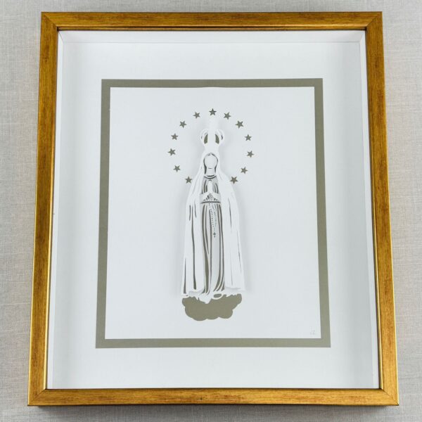 Virgen de Fatima dorada