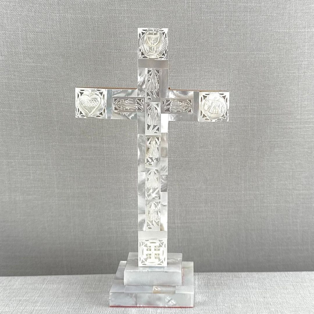 CRUZ DE MADRE PERLA TIERRA SANTA