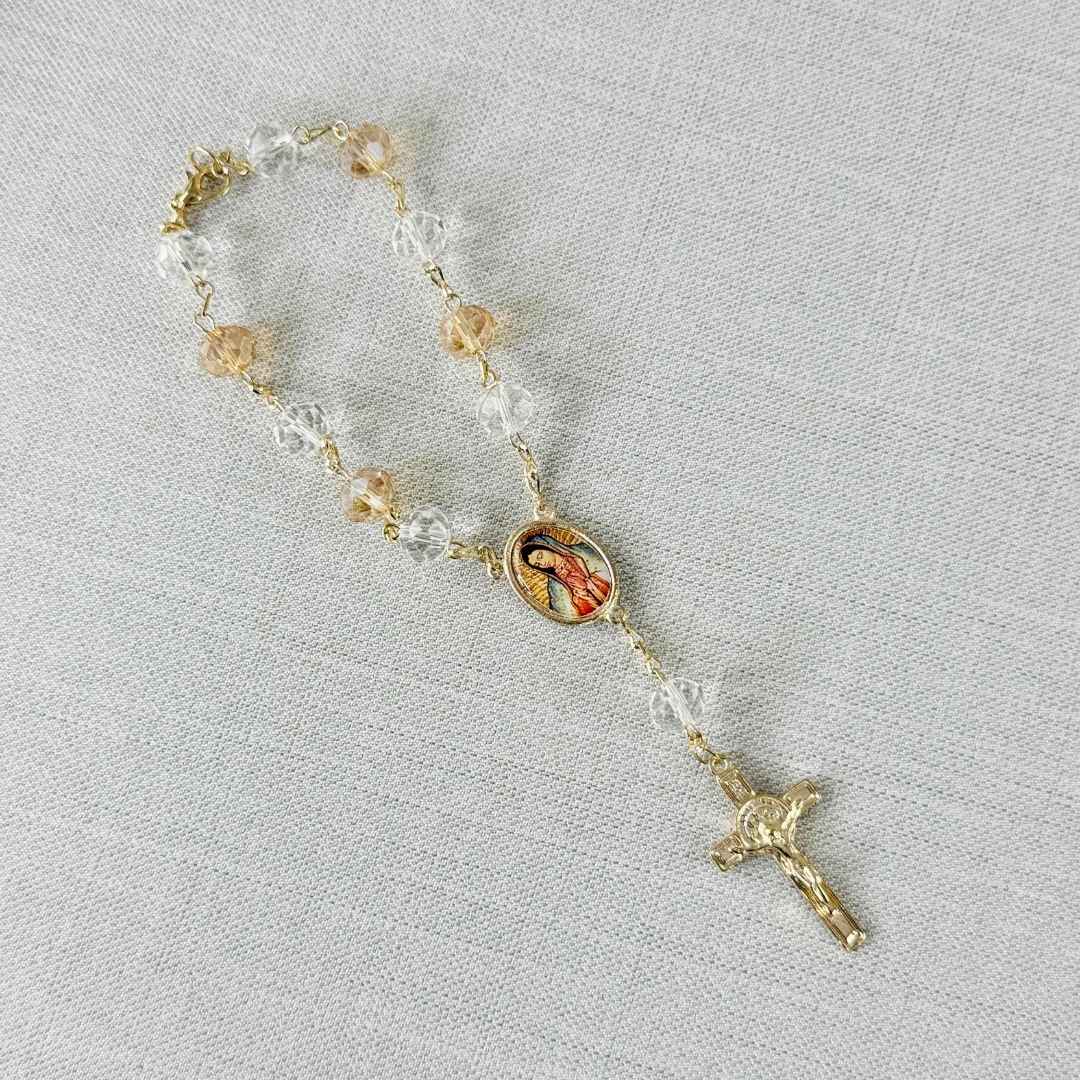 DECENARIO DE VIRGEN DE GUADALUPE dorado