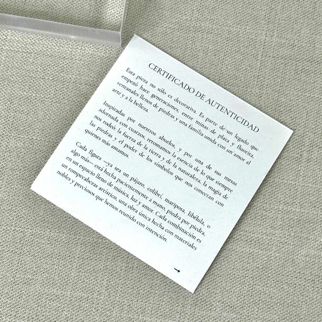 COLIBRIS CON CUARZOS Y BASE DE ACRÍLICO HECHOS DE MADERA extra