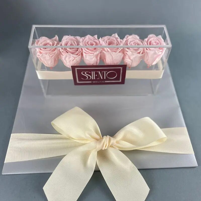 ROSAS ROSAS PRESERVADAS EN CAJA DE ACRÍLICO - Imagen 2