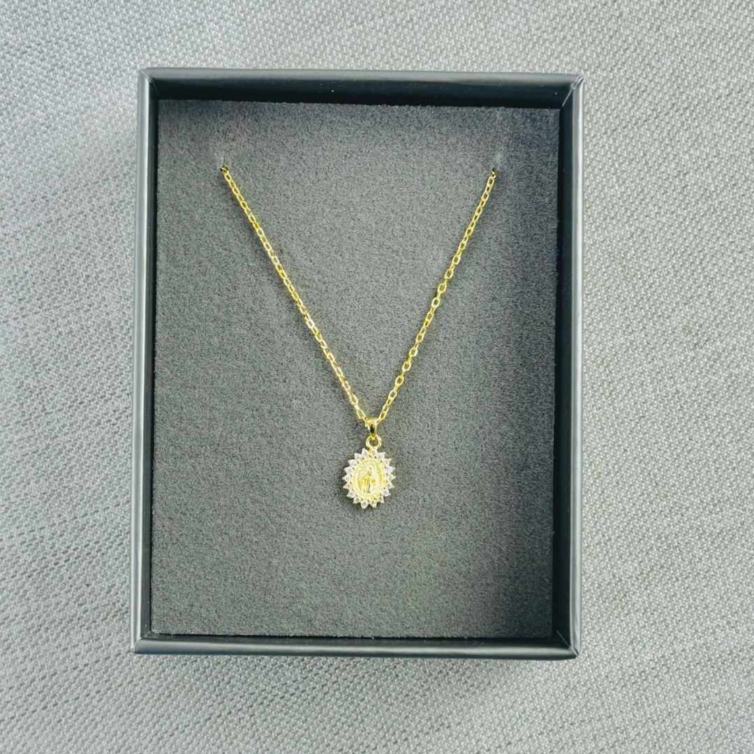 COLLAR VIRGEN MILAGROSA ROSAGITANA DORADO