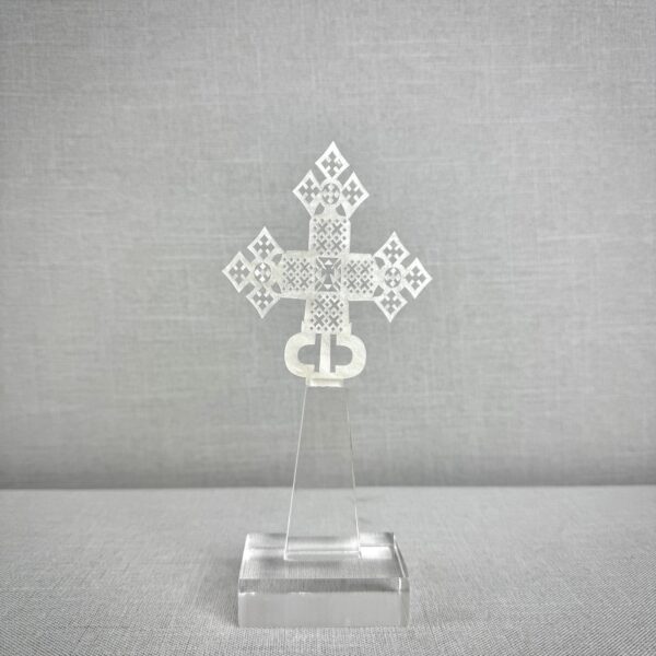 CRUZ DE ACRÍLICO MINI MARFIL - PAQUETE 10 PIEZAS - Imagen 2