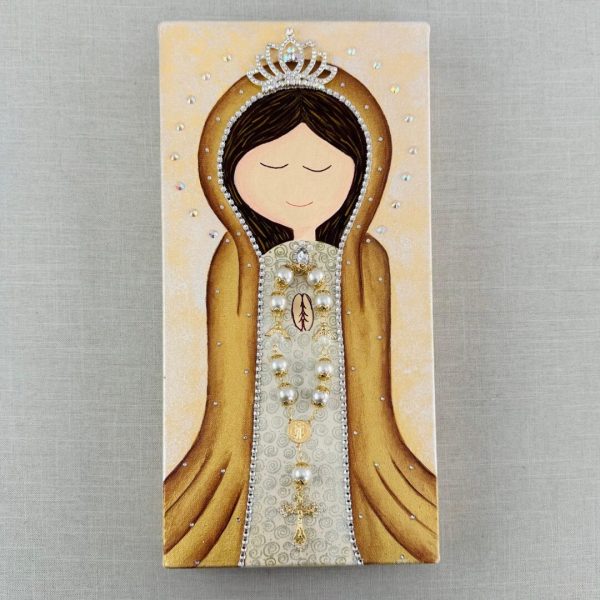 CUADRO DE VIRGEN CON ROSARIO - Imagen 3