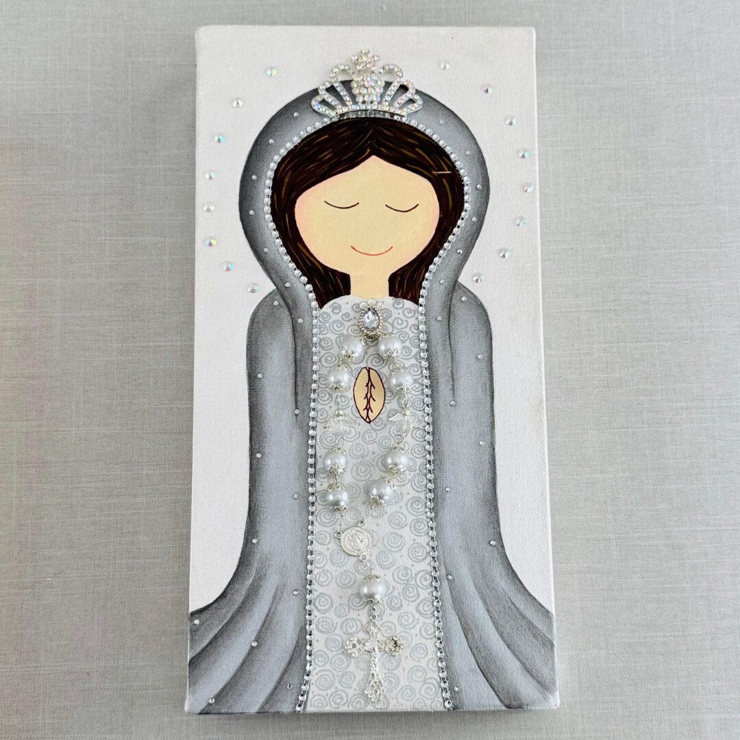 CUADRO DE VIRGEN CON ROSARIO - Imagen 2