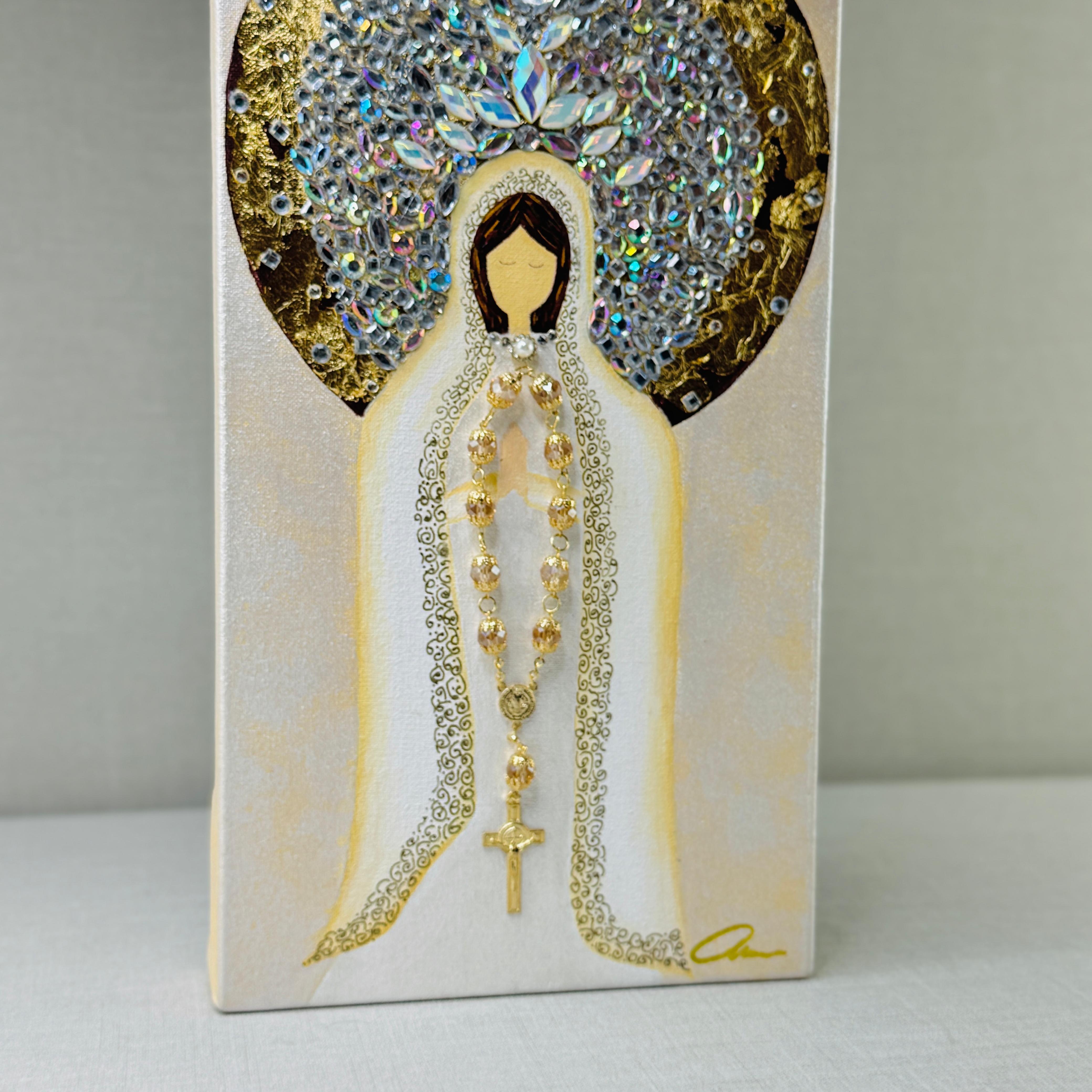 CUADRO DE VIRGEN CON HOJA DE ORO - Imagen 3