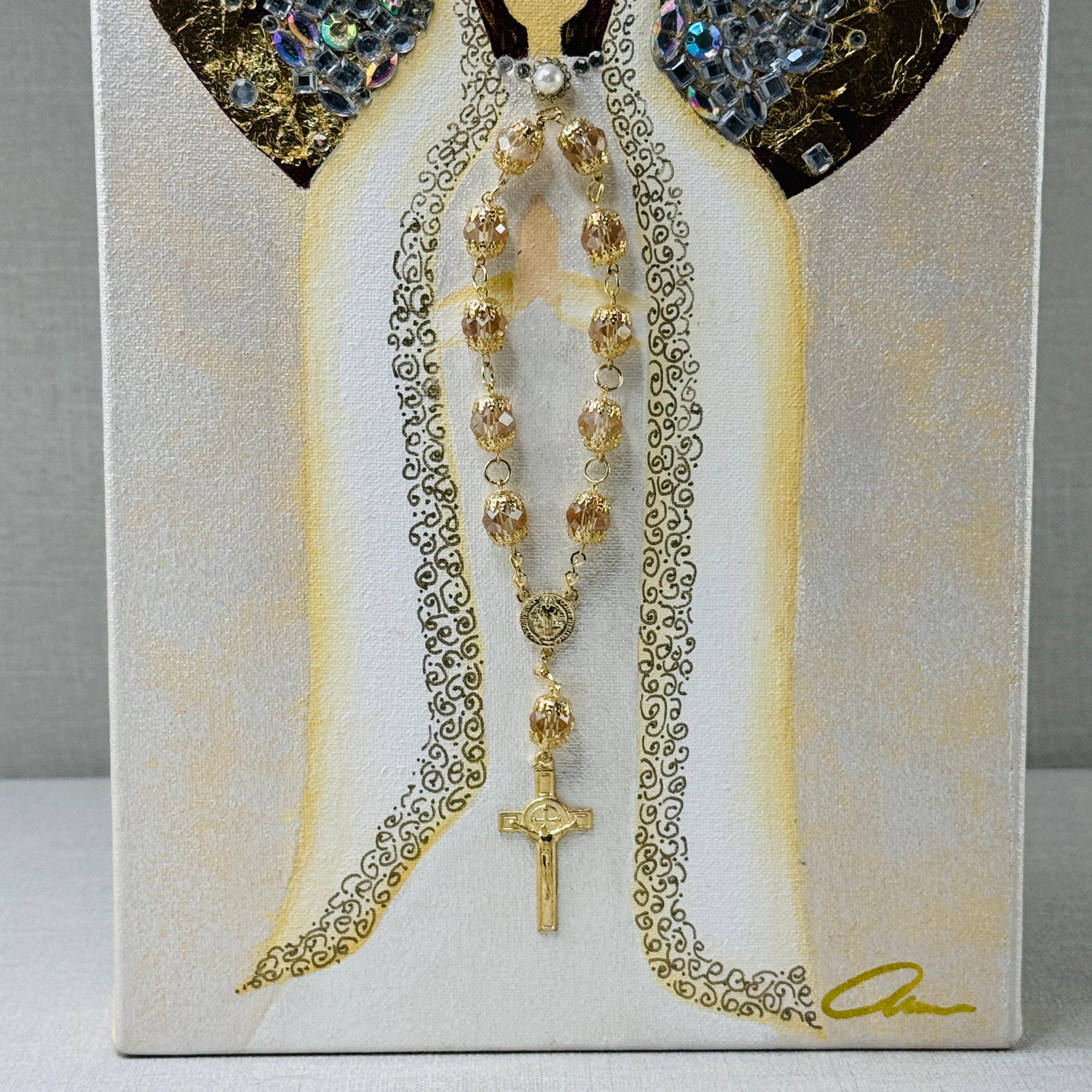 CUADRO DE VIRGEN CON HOJA DE ORO - Imagen 4