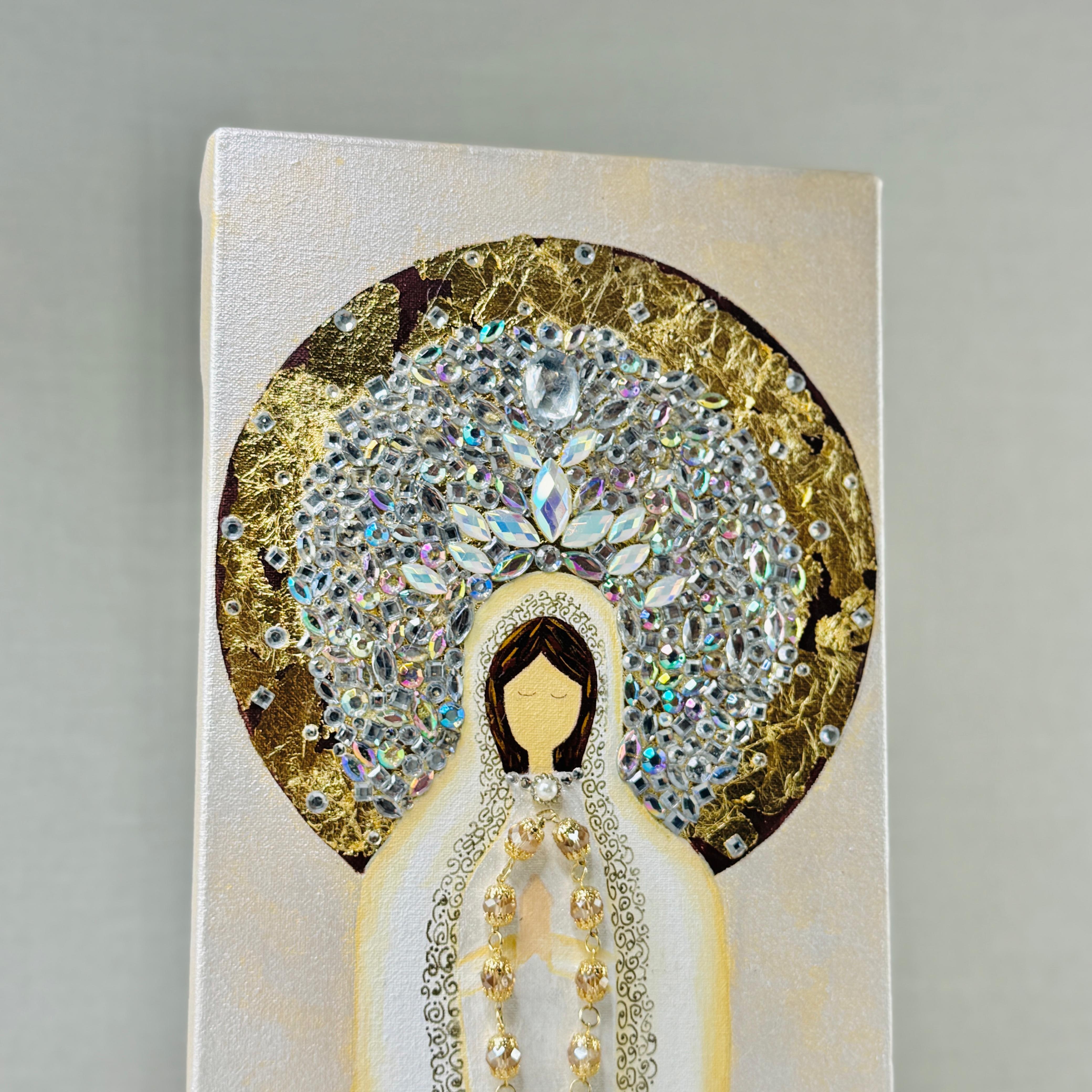 CUADRO DE VIRGEN CON HOJA DE ORO - Imagen 2