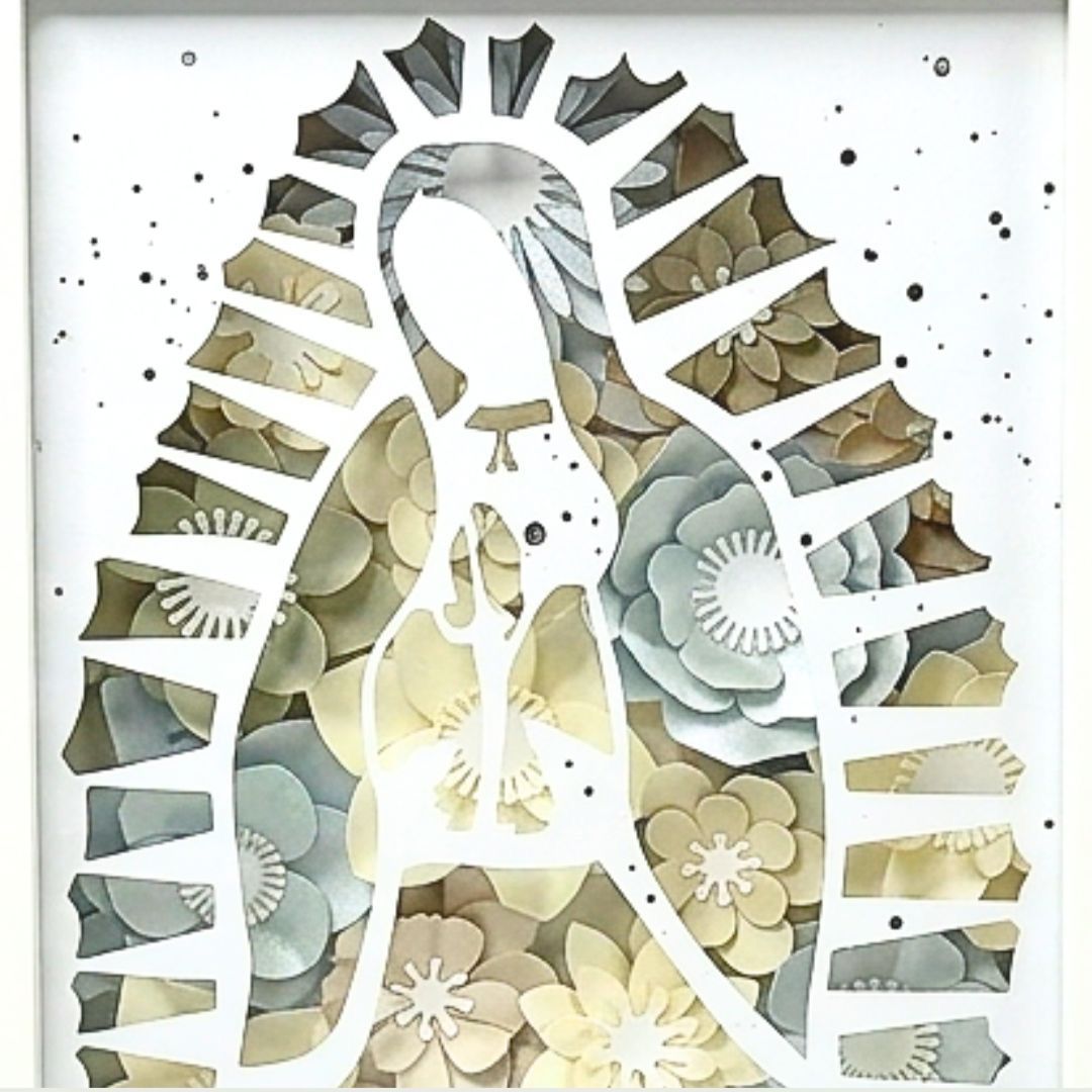 CUADRO GUADALUPE SILUETA FLORES 2